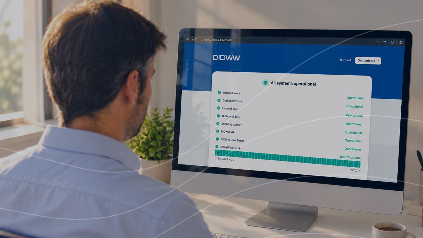 Stay informed about DIDWW service status